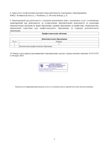 Выписка из реестра лицензий 2